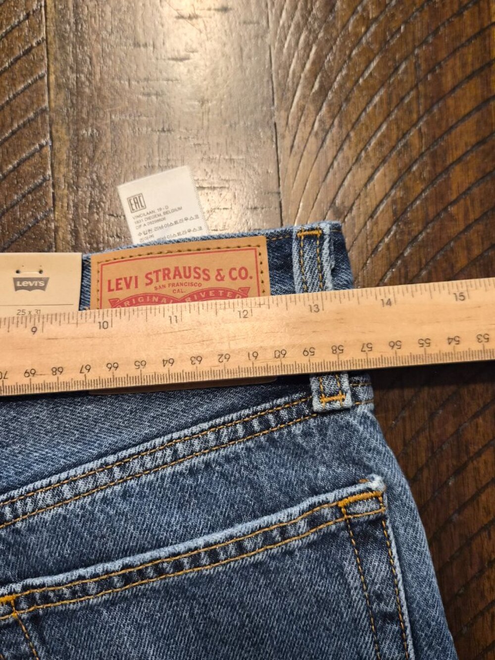 Levis Womens 94 Baggy Bootcut Jeans Size 25 x 31 Blue Denim Mid Rise NWT G551 - Picture 9 of 14